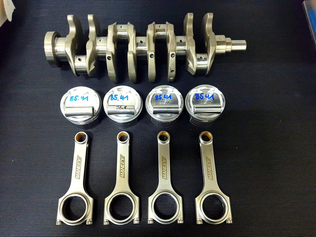 Kurbelwelle, geschmiedete Kolben und Manley-Pleuel für den Mitsubishi EVO Motorenaufbau
